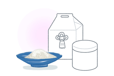 骨壺と粉骨した遺骨